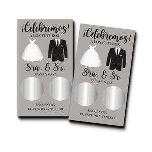 Juegos Para Despedidad De Soltera - 50 Tarjetas Raspa Y Gana - Juegos Para Boda